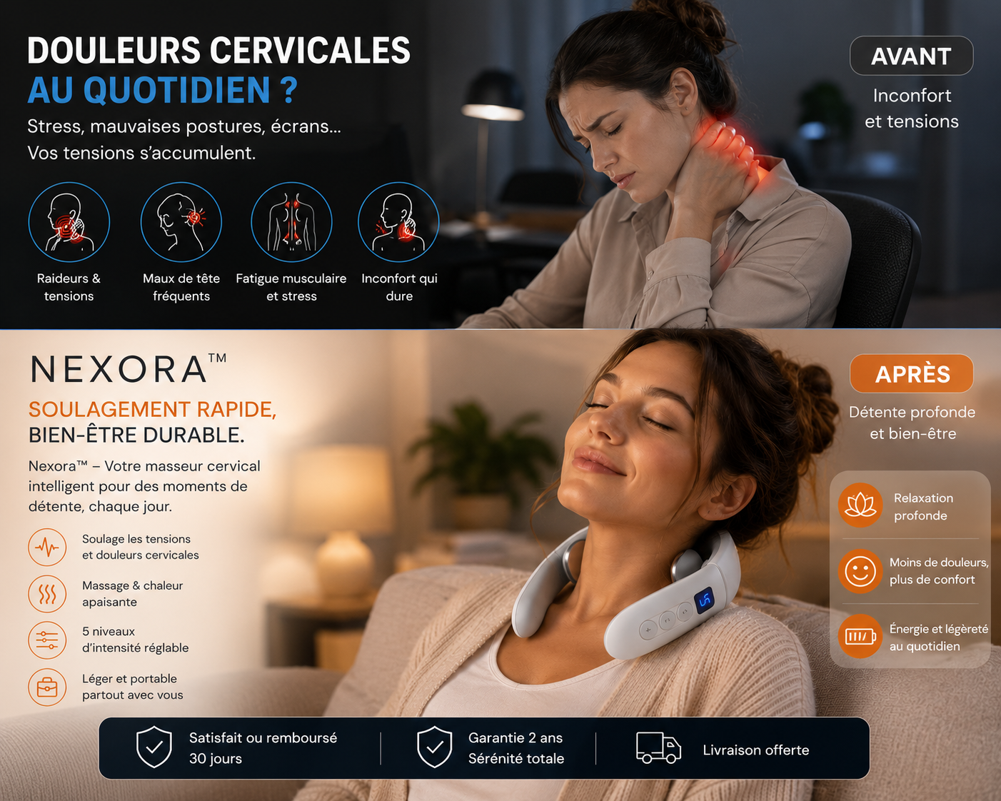 Soulagez vos cervicales en 15 minutes — Nexora™